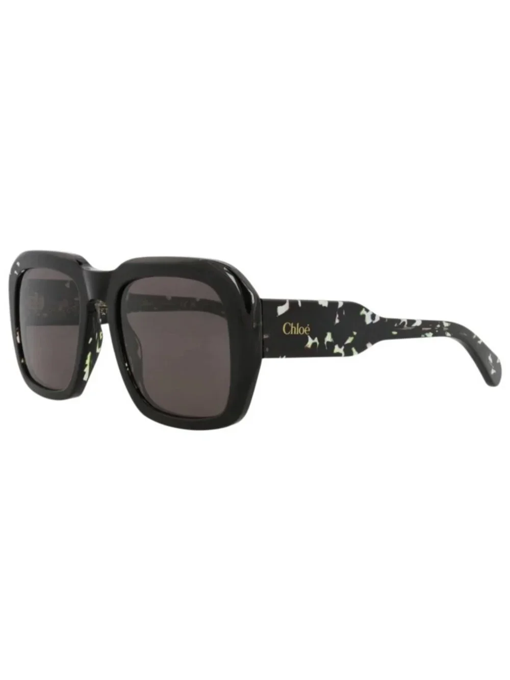 New Chloé Women's Eyeglasses Square Rectangle Black Black Grey